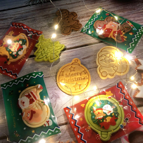 Bánh quy giáng sinh, bánh quy ông già Noel, bánh quy người gừng, cây thông