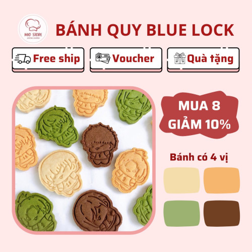 [Combo 8 bánh] Bánh quy anime Blue Lock 8 nhân vật