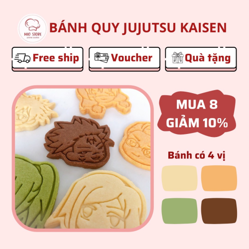 [Combo 6 bánh] Bánh quy anime Jujutsu Kaisen