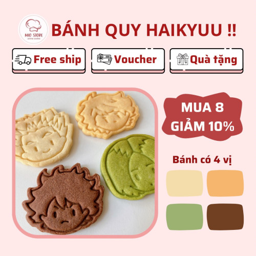 [Combo 4 bánh] Bánh quy anime Haikyuu